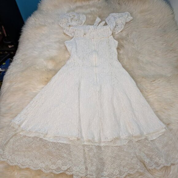 Vintage Chauncey St. Ivory Lace Midi Dress Women Size 5 - Picture 10 of 10